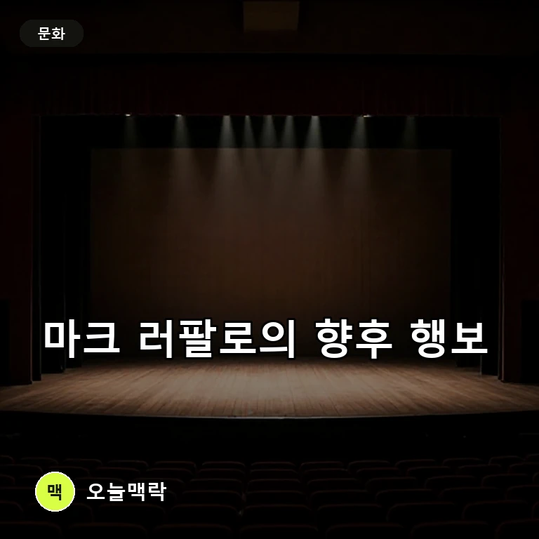 배우 마크 러팔로의 행보 주목, 헐크 복귀 여부와 신작 소식 교차 주제를 표현한 AI 생성 편집 이미지