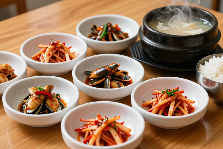 감칠맛 가득한 강경 젓갈백반의 매력 주제를 표현한 편집 이미지
