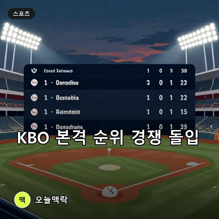 폭염 끝난 KBO 순위 싸움 본격화, LG 문정빈 등 새 활력소 주목 주제를 표현한 편집 이미지