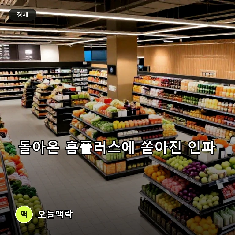 홈플러스 재개장 첫날 '오픈런' 행렬…반값 한우에 문전성시 주제를 표현한 편집 이미지