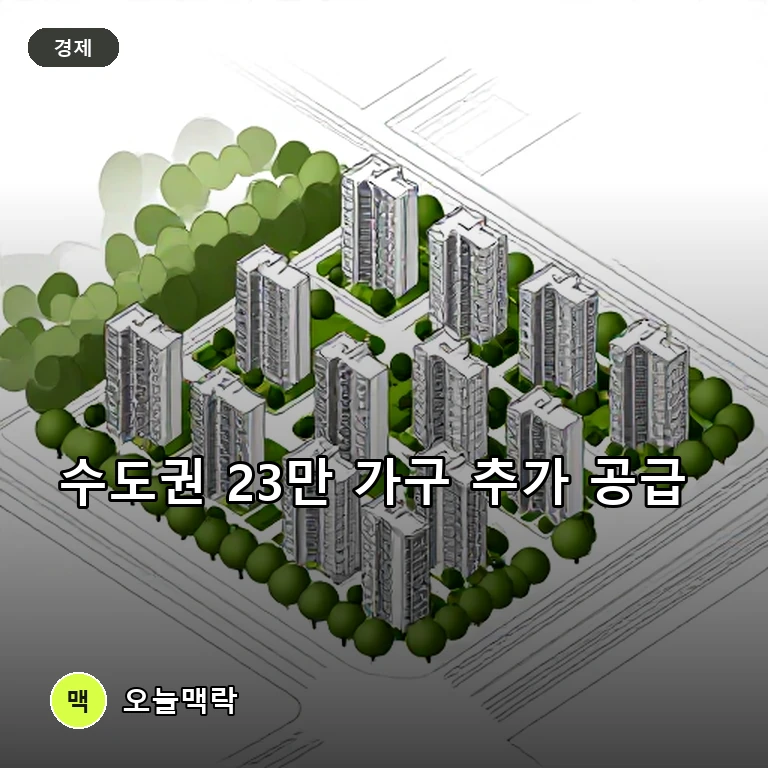 정부, 수도권에 23만 가구 추가 공급…그린벨트 해제와 재개발 규제 완화 카드 꺼냈다 주제를 표현한 편집 이미지