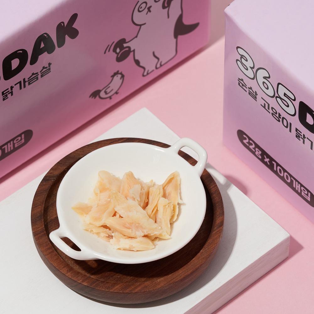 3651 365닭 부드러운 고양이 닭가슴살 간식 순살, 22g, 100개 제품 이미지