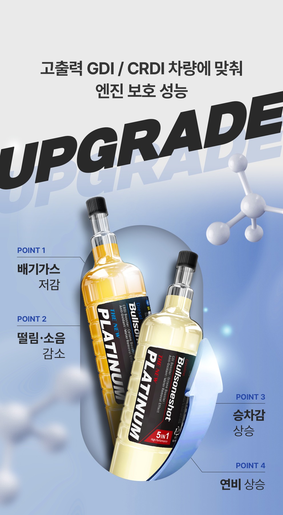 [1+1이벤트]5in1 불스원샷 THE NEW 플래티넘 연료첨가제 500ml 휘발유 제품 이미지
