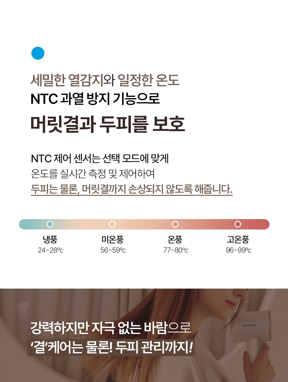 블라우풍트 헤어드라이기 에어이지 프로 BLDC 드라이기 미용실 드라이어 아이보리 제품 이미지
