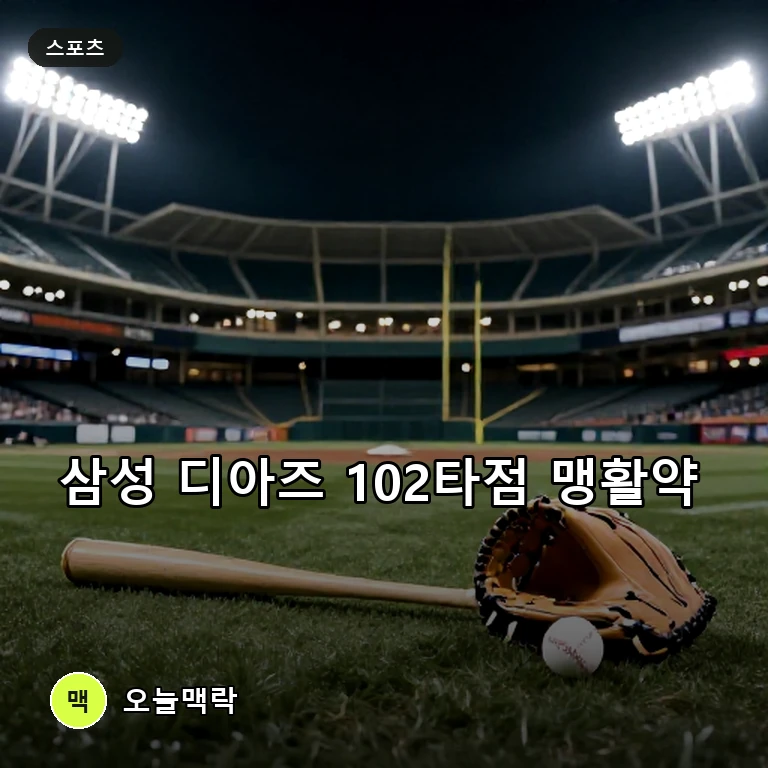 삼성 르윈 디아즈, 교체설 딛고 102타점 맹활약… 박진만 감독 찬사 속 연봉 동결론 대두 주제를 표현한 편집 이미지