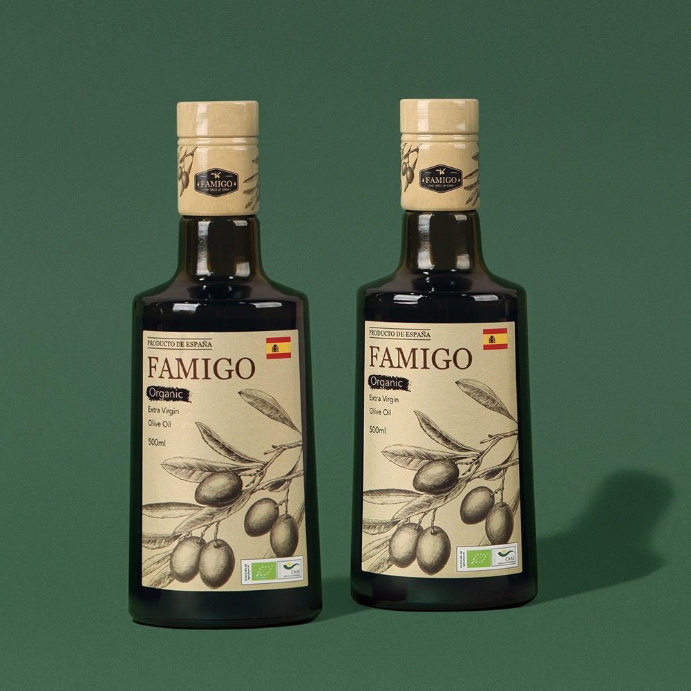 파미고 유기농 스페인 올리브오일 냉압착 엑스트라 버진 피쿠알 올리브유 500ml, 2개 제품 이미지