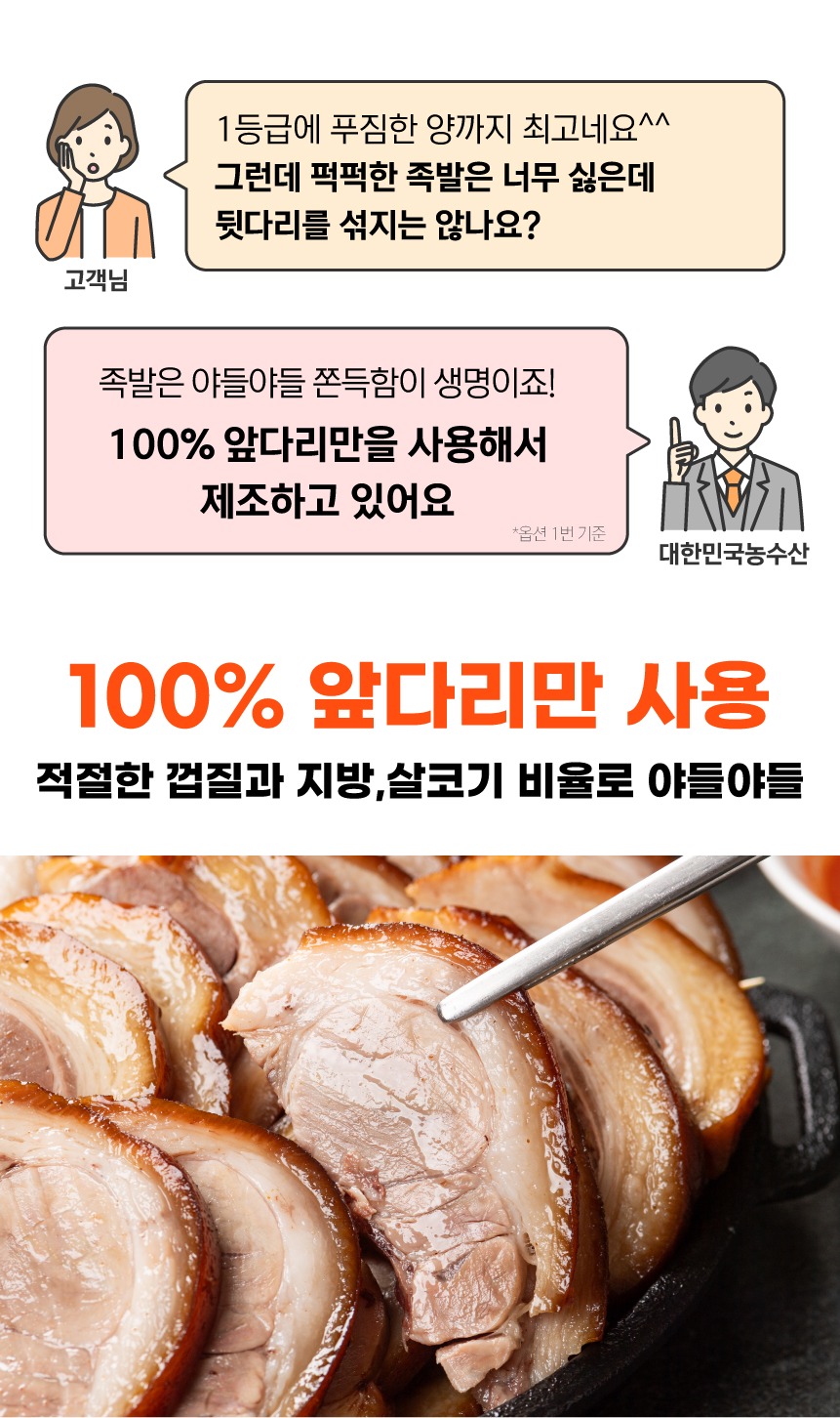 국내산 냉장 족발 1.3kg 앞다리 왕족발 제품 이미지