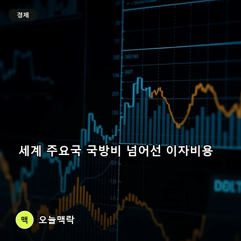미국·영국·프랑스, 국방비보다 국가 부채 이자비용에 더 많이 쓴다 주제를 표현한 편집 이미지