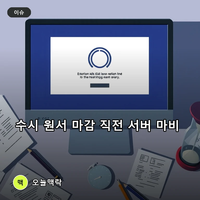대입 수시 원서 마감 직전 서버 '먹통'…1시간 연장·구제책에 형평성 논란 주제를 표현한 편집 이미지