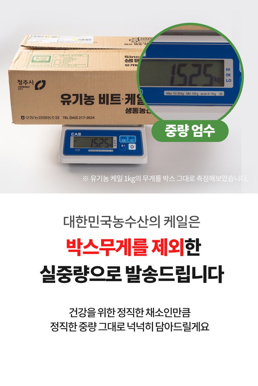 유기농 케일 즙용 주스용 제품 이미지