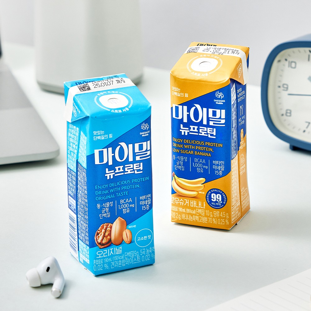 [혼합] 마이밀 뉴프로틴 오리지널 30팩+로우슈거 바나나 30팩 외 (190 mL 총 60팩) 제품 이미지