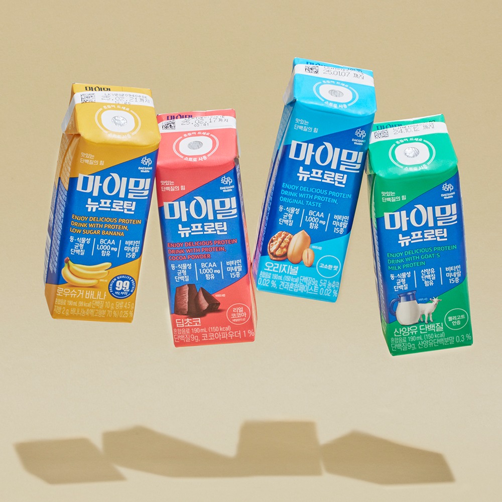 [혼합] 마이밀 뉴프로틴 오리지널 30팩+로우슈거 바나나 30팩 외 (190 mL 총 60팩) 제품 이미지