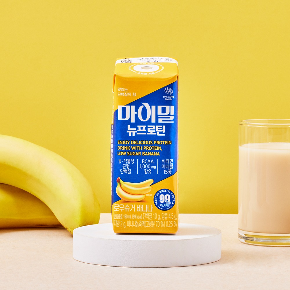 마이밀 뉴프로틴 로우슈거 바나나 단백질음료 190ml, 60개 제품 이미지