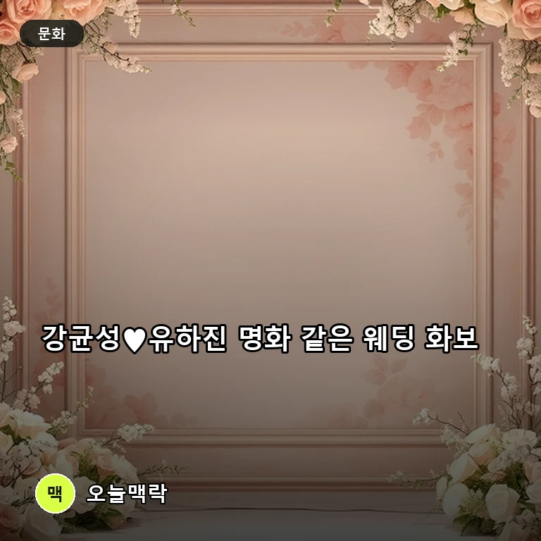'10월 결혼' 강균성♥유하진, 14살 차 뛰어넘은 그림 같은 웨딩 화보 공개 주제를 표현한 편집 이미지