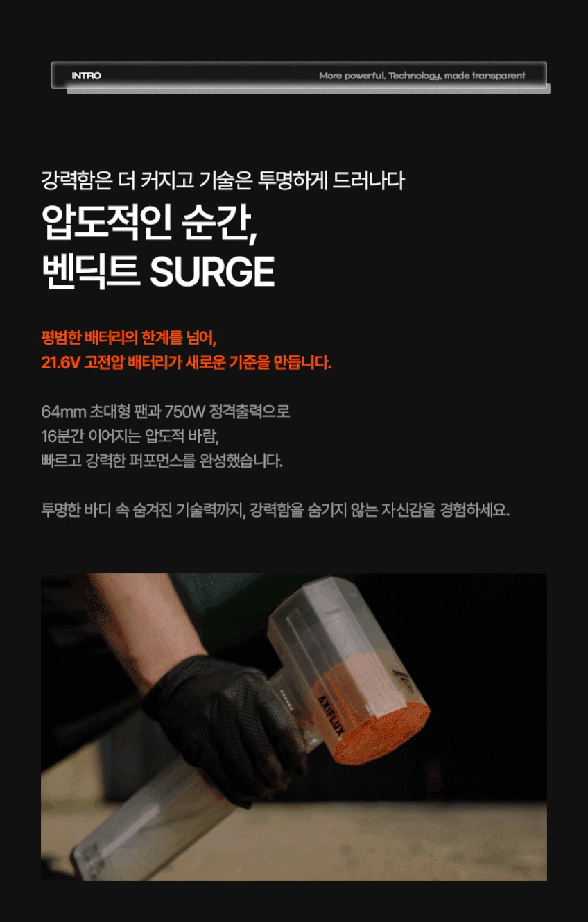 벤딕트 에어건 무선 미니 초강력 750W 에어 블로우건 세차 캠핑 콤프레샤 청소 써지 제품 이미지