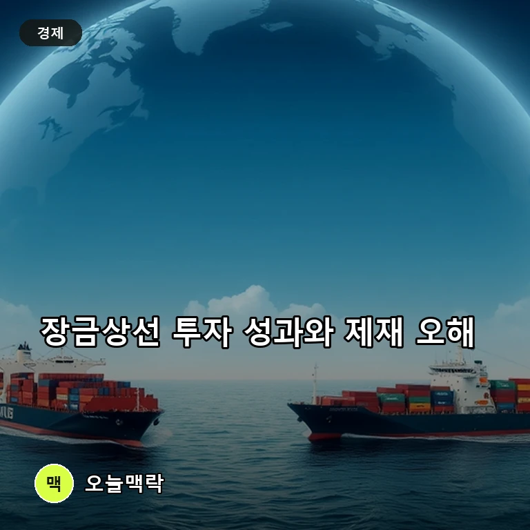 장금상선, 유조선·LNG선 투자 성과 속 호르무즈 제재 선박설 해운협회 반박 주제를 표현한 편집 이미지