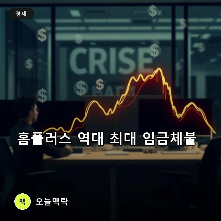 홈플러스 임금체불 3871억 원 발생… 664억 원 여전히 미청산 주제를 표현한 편집 이미지