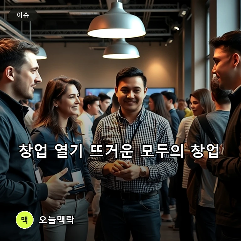 중기부·호서대 '모두의 창업' 커뮤니티 출범과 2200건 열기 주제를 표현한 편집 이미지
