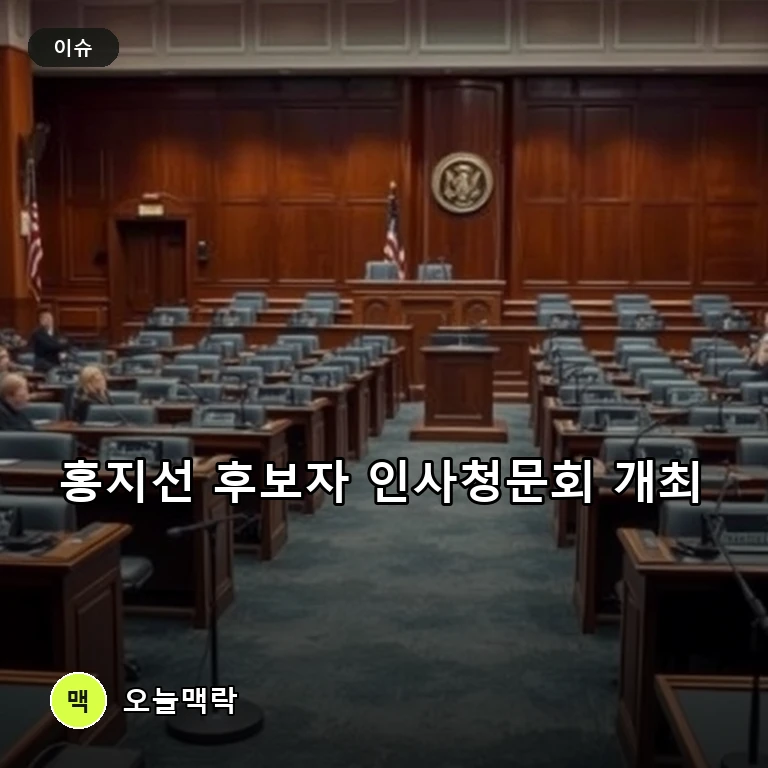 홍지선 후보자 인사청문회 개최… 주요 현안 질의와 답변 이어져 주제를 표현한 편집 이미지