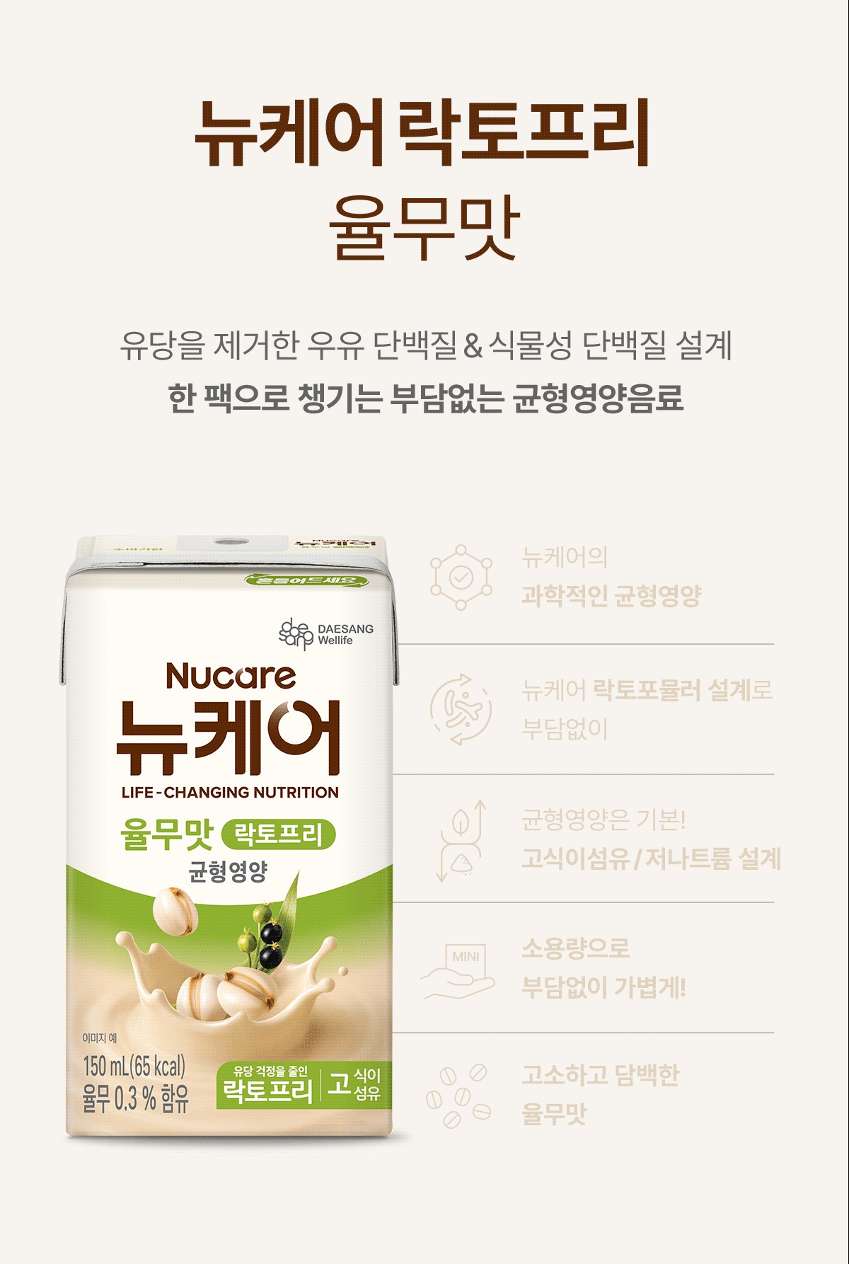 뉴케어 락토프리 율무맛 균형영양 혼합음료 150ml, 24개 제품 이미지