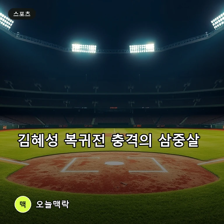 8일 만의 복귀전서 나온 충격의 삼중살… 김혜성, 천당과 지옥 오간 대활약 주제를 표현한 편집 이미지