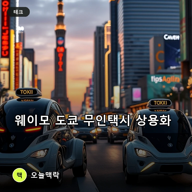 웨이모, 2027년 도쿄 무인 로보택시 상용화…글로벌 영토 확장 가속 주제를 표현한 편집 이미지
