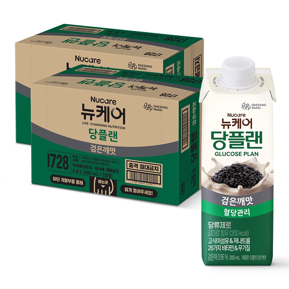 뉴케어 당플랜 검은깨맛 균형영양식 당뇨환자영양식 200ml, 48개 제품 이미지