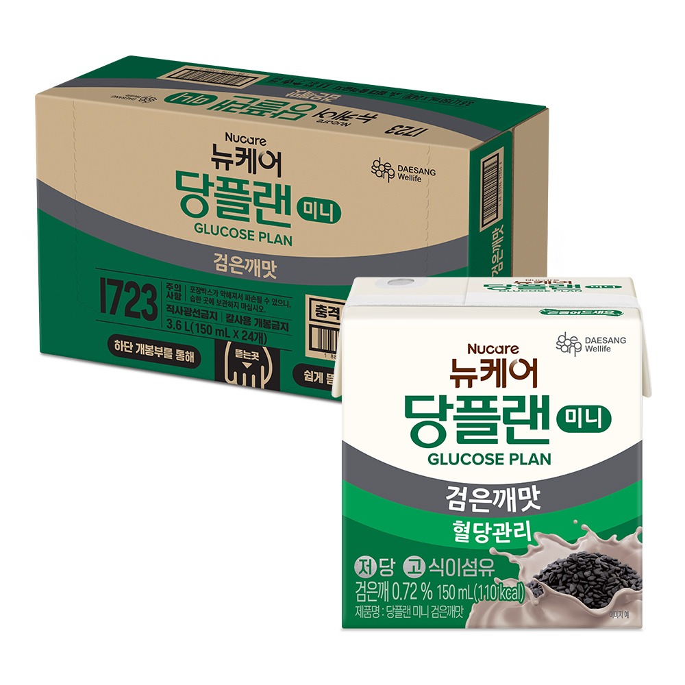 뉴케어 당플랜 미니 검은깨맛 150 mL 24팩 당뇨영양식 제품 이미지