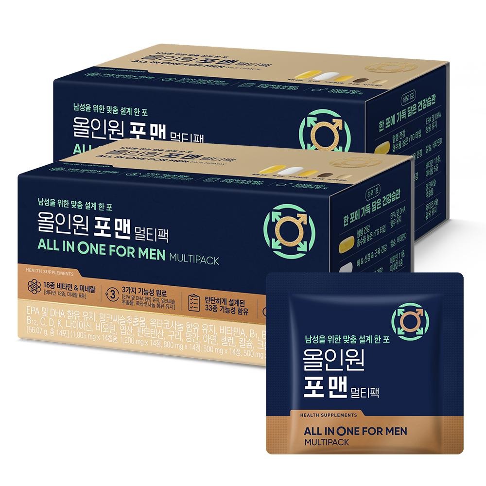 웰라이프 올인원 포 맨 멀티팩 14포, 2개 제품 이미지