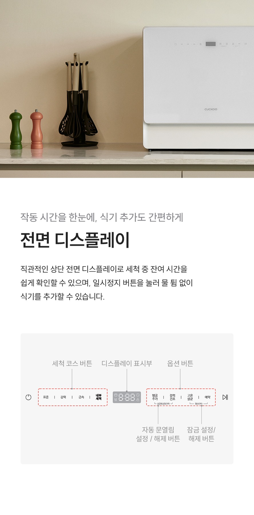 쿠쿠 4중 입체 세척 더슬림 6인용 식기세척기 CDW-D0620TWE 제품 이미지