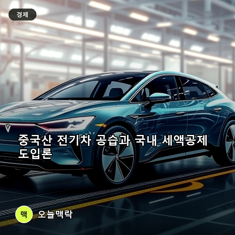 중국산 전기차 공습에 국내 생산세액공제 도입론 부상…미래차 경쟁 격화 주제를 표현한 편집 이미지
