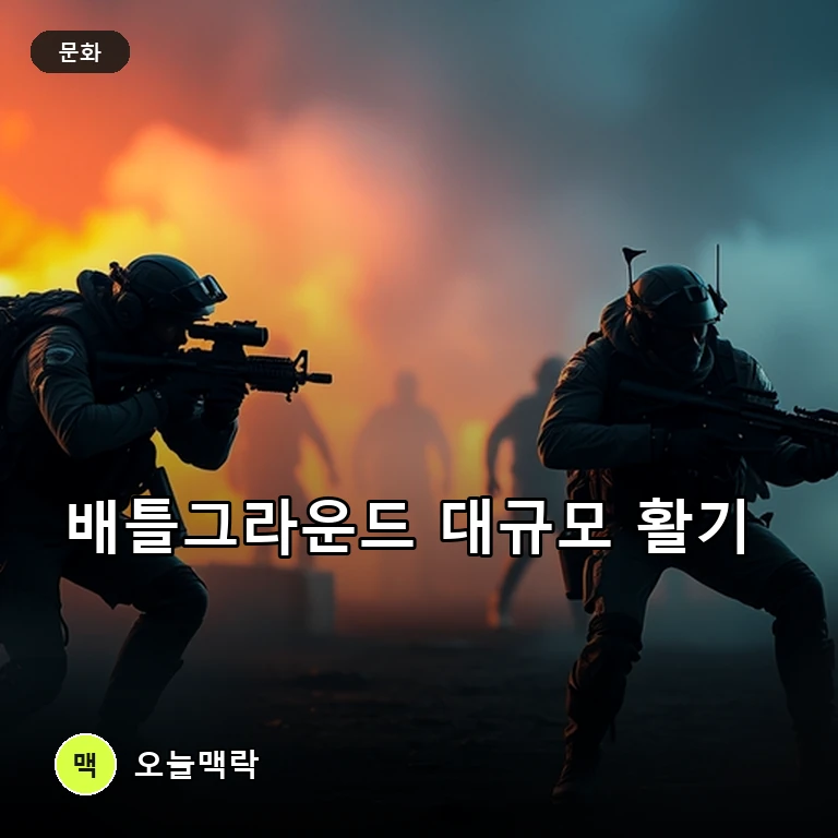 배틀그라운드, 신규 총기 메타·환경 액션 업데이트와 추석 이벤트로 활기 주제를 표현한 편집 이미지