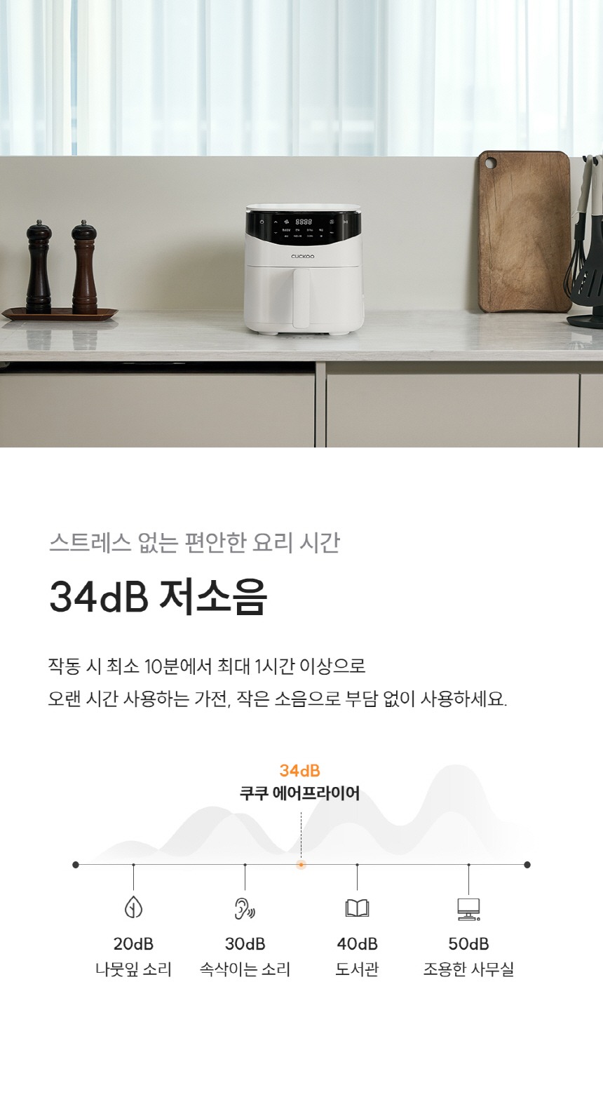 쿠쿠 3L 미니 에어프라이어 화이트 CAF-N0310EW 제품 이미지