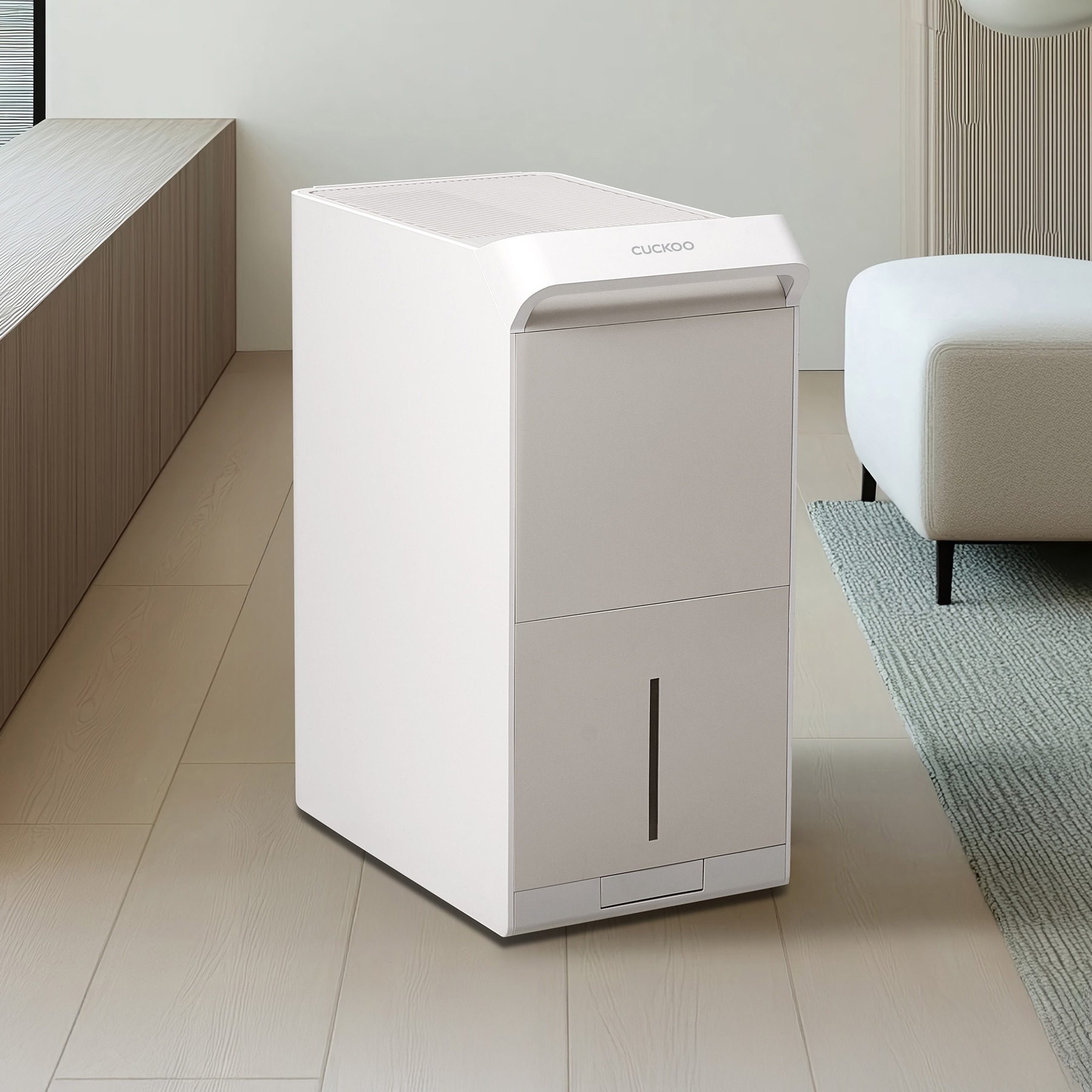 쿠쿠 인스퓨어 슬림 제습기 22L DH-XNL22721NW 노블 화이트, 7.2L 대용량 물통 제품 이미지