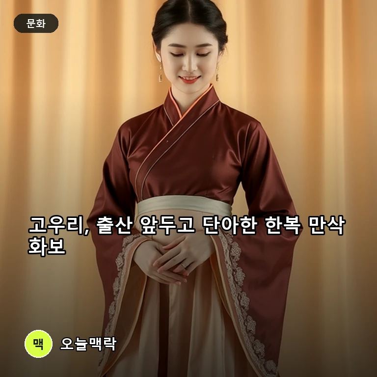 '출산 D-11' 고우리, 남편과 한복 입고 우아한 만삭 화보 공개 주제를 표현한 편집 이미지