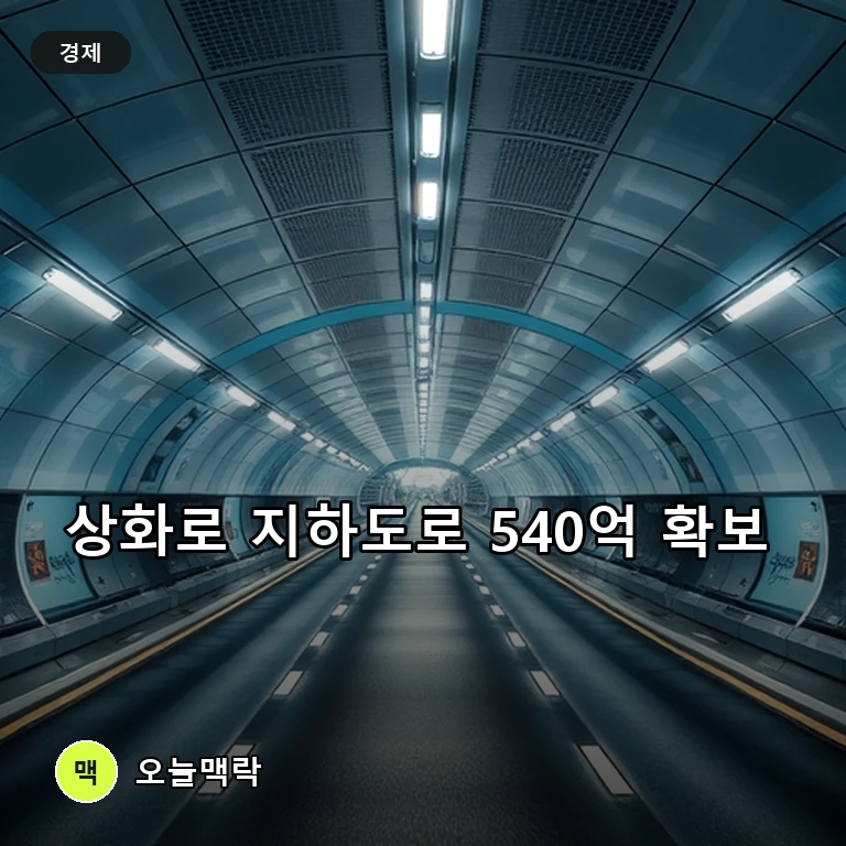 대구 상화로 지하도로 사업 탄력…2028년 완공 목표속 540억 확보 주제를 표현한 편집 이미지