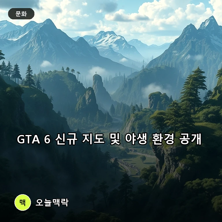 락스타 게임즈 GTA 6, 게임 인포머 통해 신규 지도와 야생 환경 공개 주제를 표현한 편집 이미지