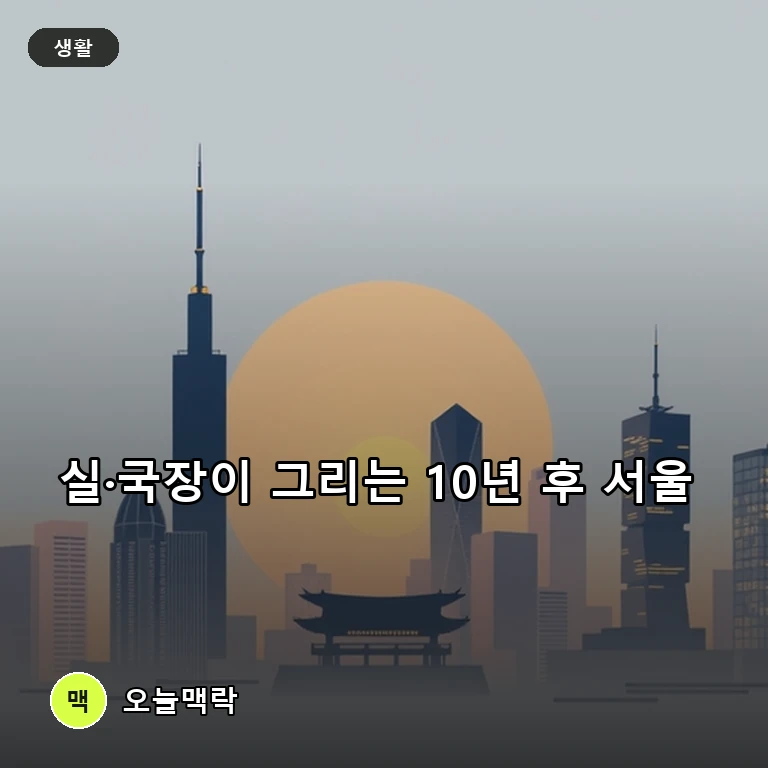 서울시, '미래서울 아침특강' 개편…실·국장이 직접 10년 뒤 시정전략 제시 주제를 표현한 편집 이미지