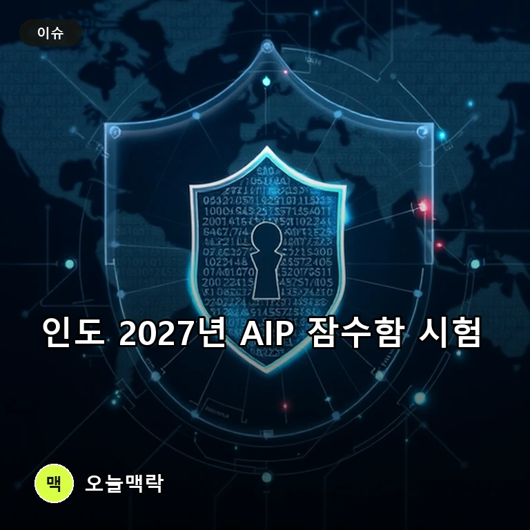 인도 해군, 2027년 국산 AIP 잠수함 해상시험 돌입…방산 경쟁 가속화 주제를 표현한 편집 이미지
