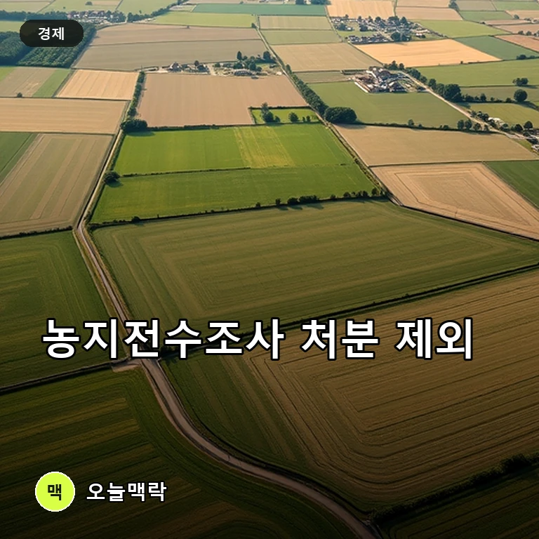 정부, 상속·고령농 등 5개 유형 농지전수조사 처분서 제외 주제를 표현한 편집 이미지