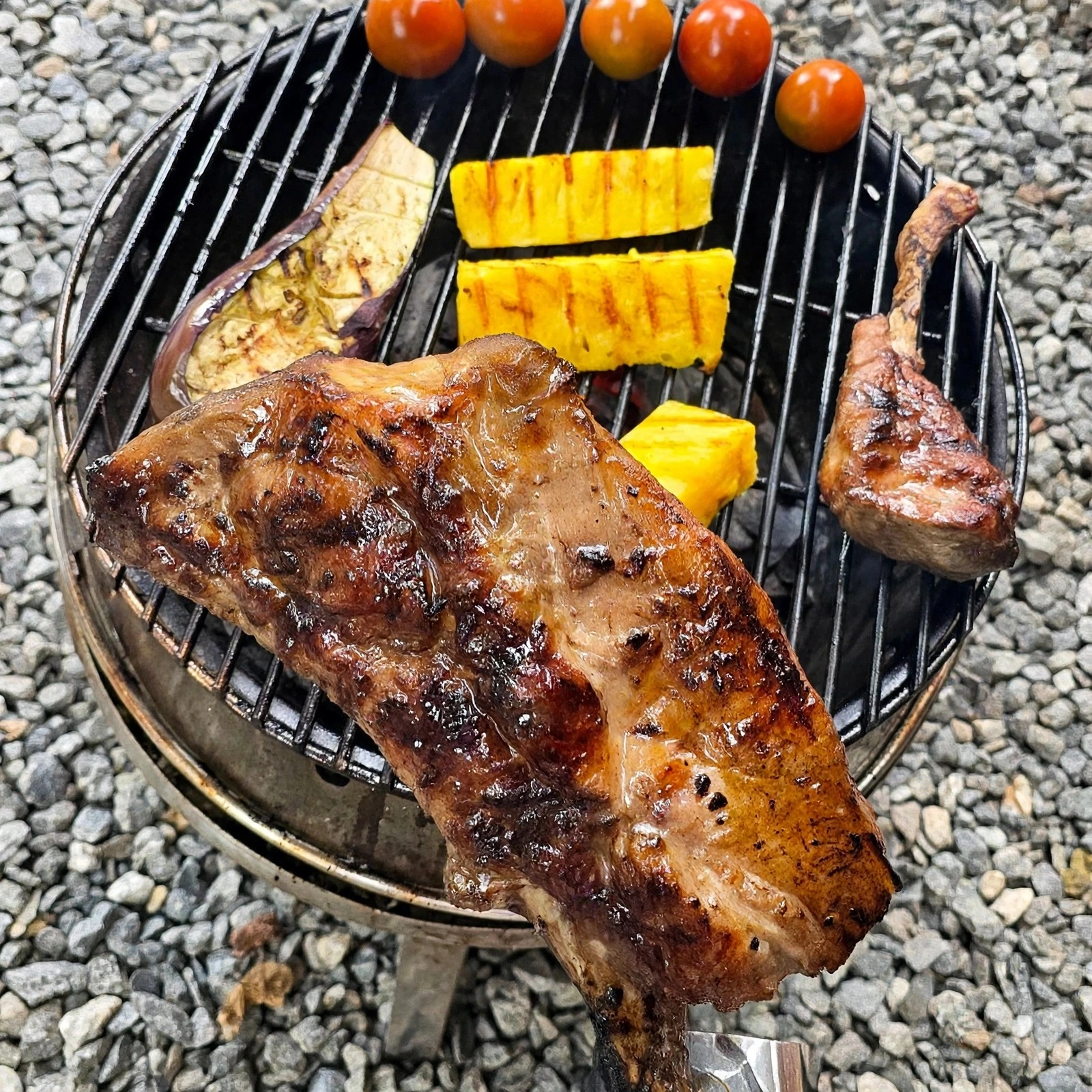 스테츠 스테인리스 캠핑 바베큐 숯집게 35cm 그릴용 조리도구